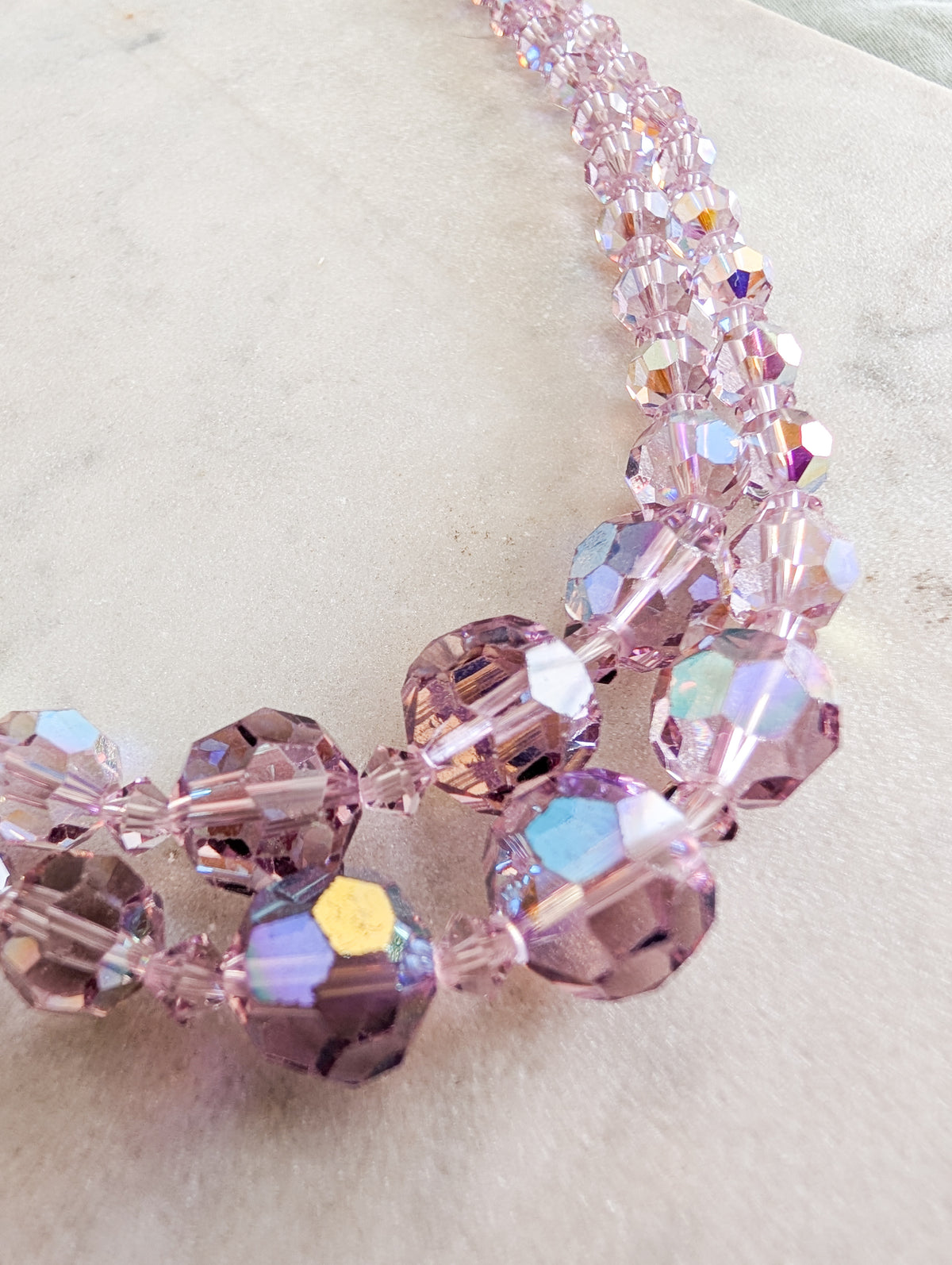 Collier en cristal Lilas