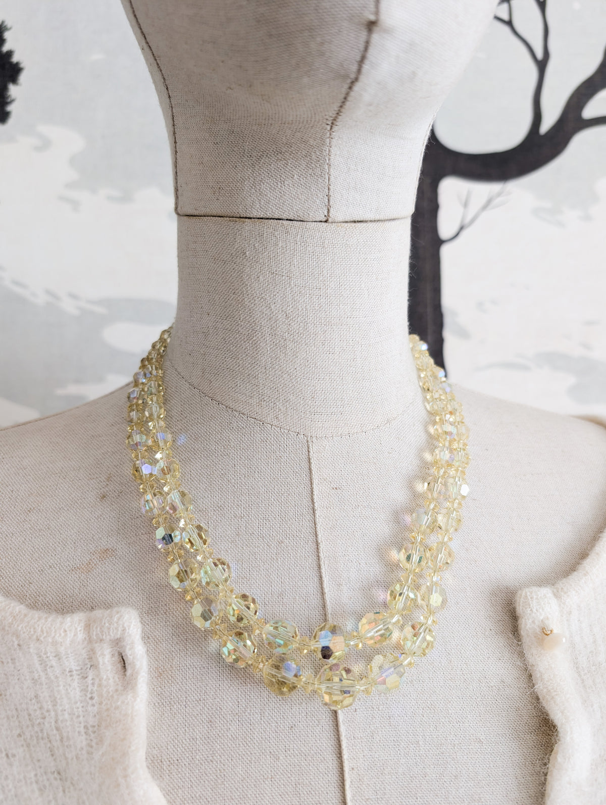 Collier en cristal jaune