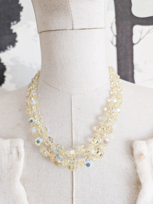 exceptionnel collier en cristal jaune
