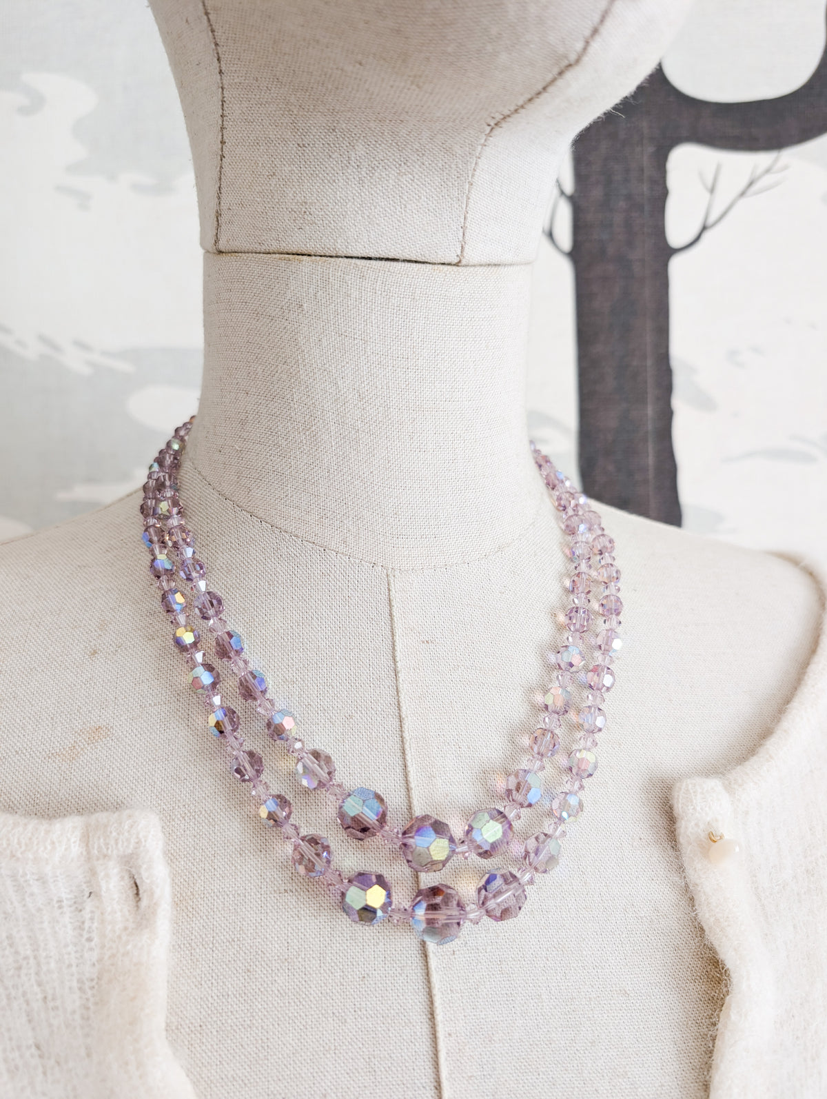Collier en cristal Lilas