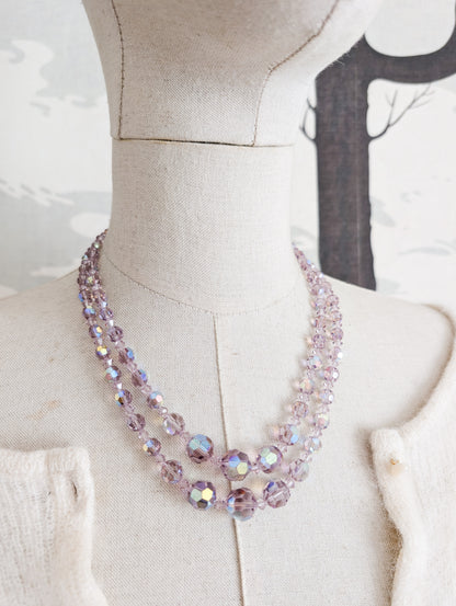Collier en cristal Lilas