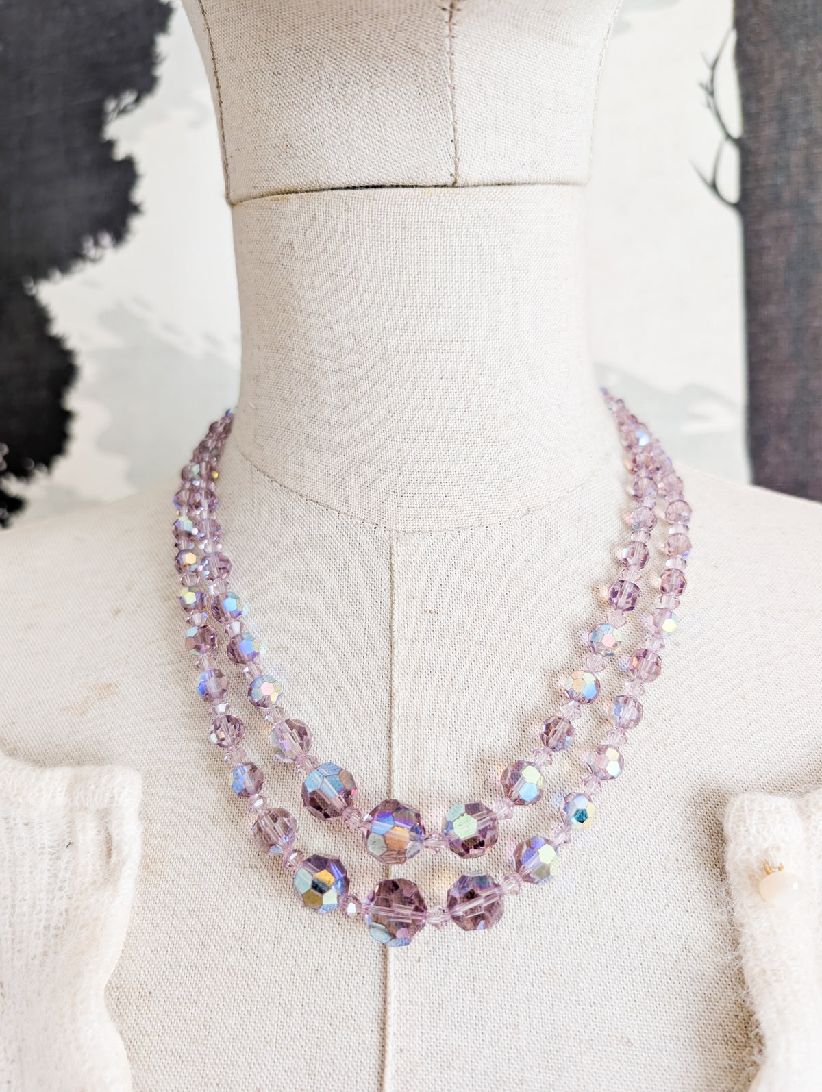 Collier en cristal Lilas