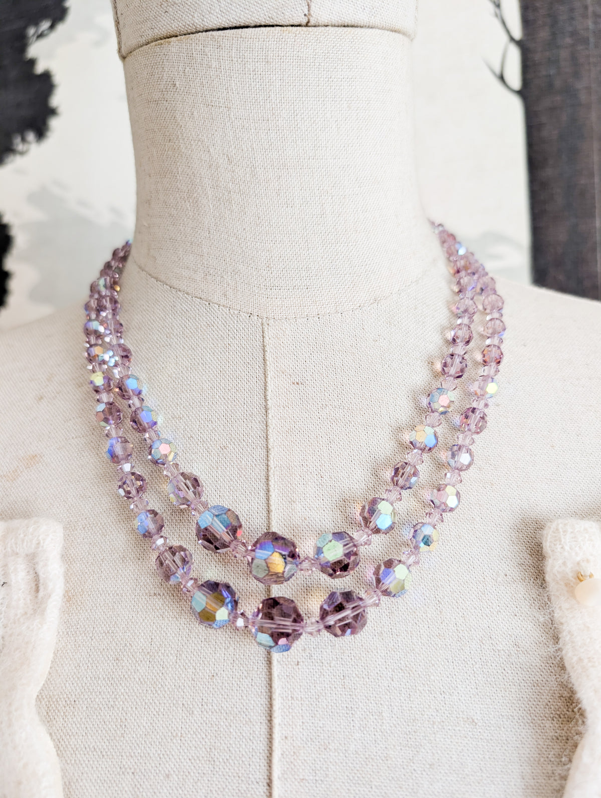 Collier en cristal Lilas
