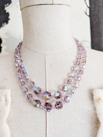 Collier en cristal Lilas