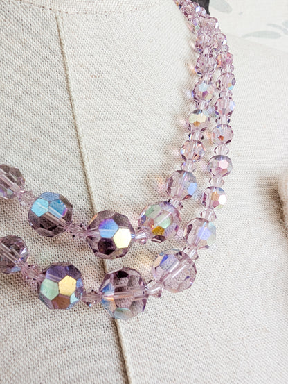 Collier en cristal Lilas