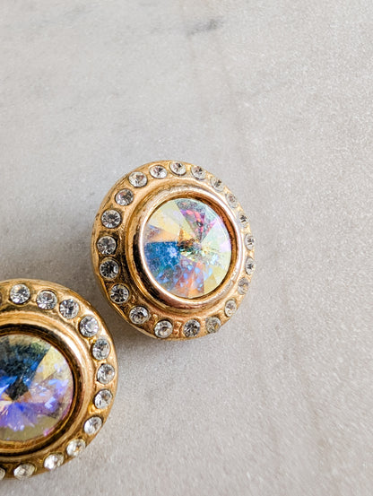 Boucles cristal américaines oreilles percées