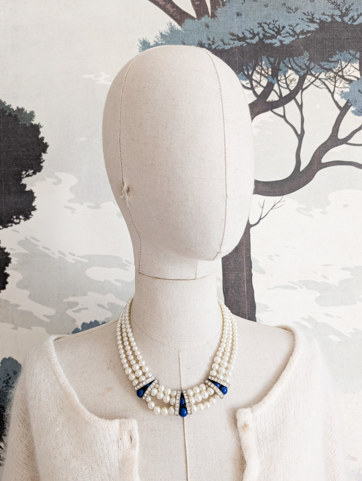 Collier de perles et perles bleues