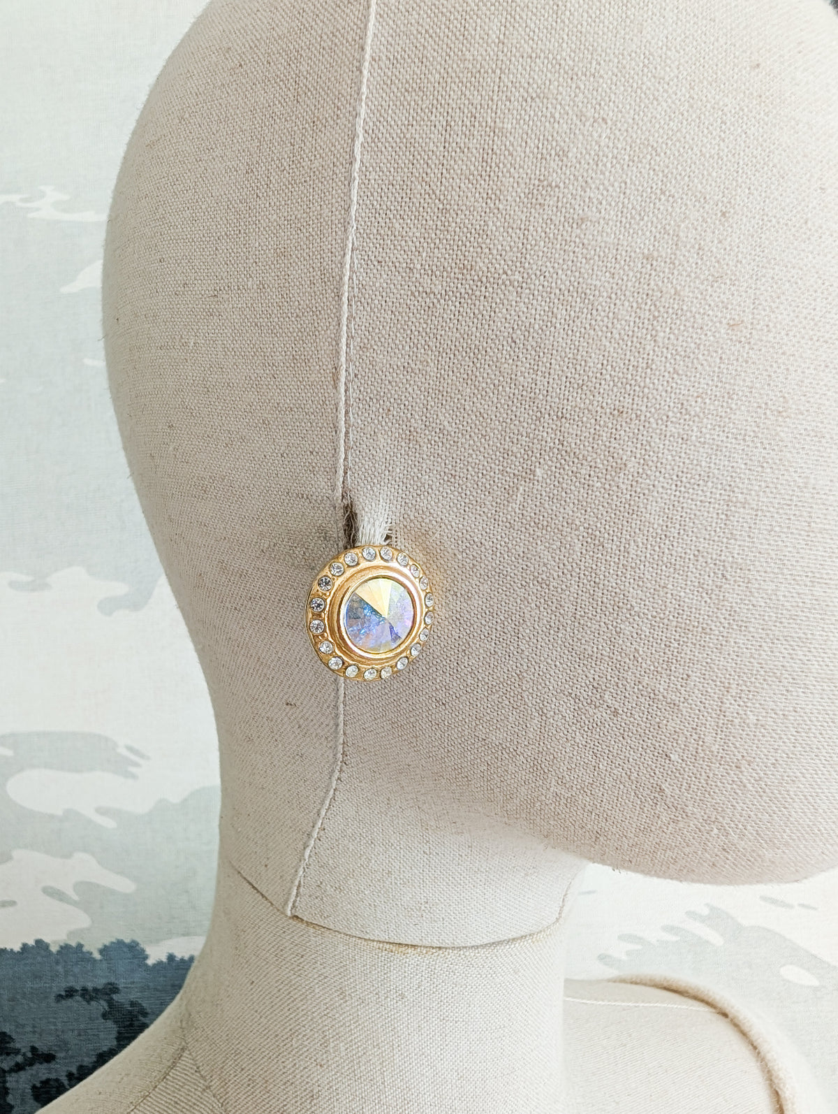 Boucles cristal américaines oreilles percées
