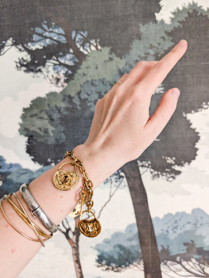 Bracelet cadenas et clefs