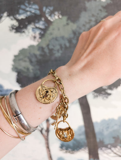 Bracelet cadenas et clefs