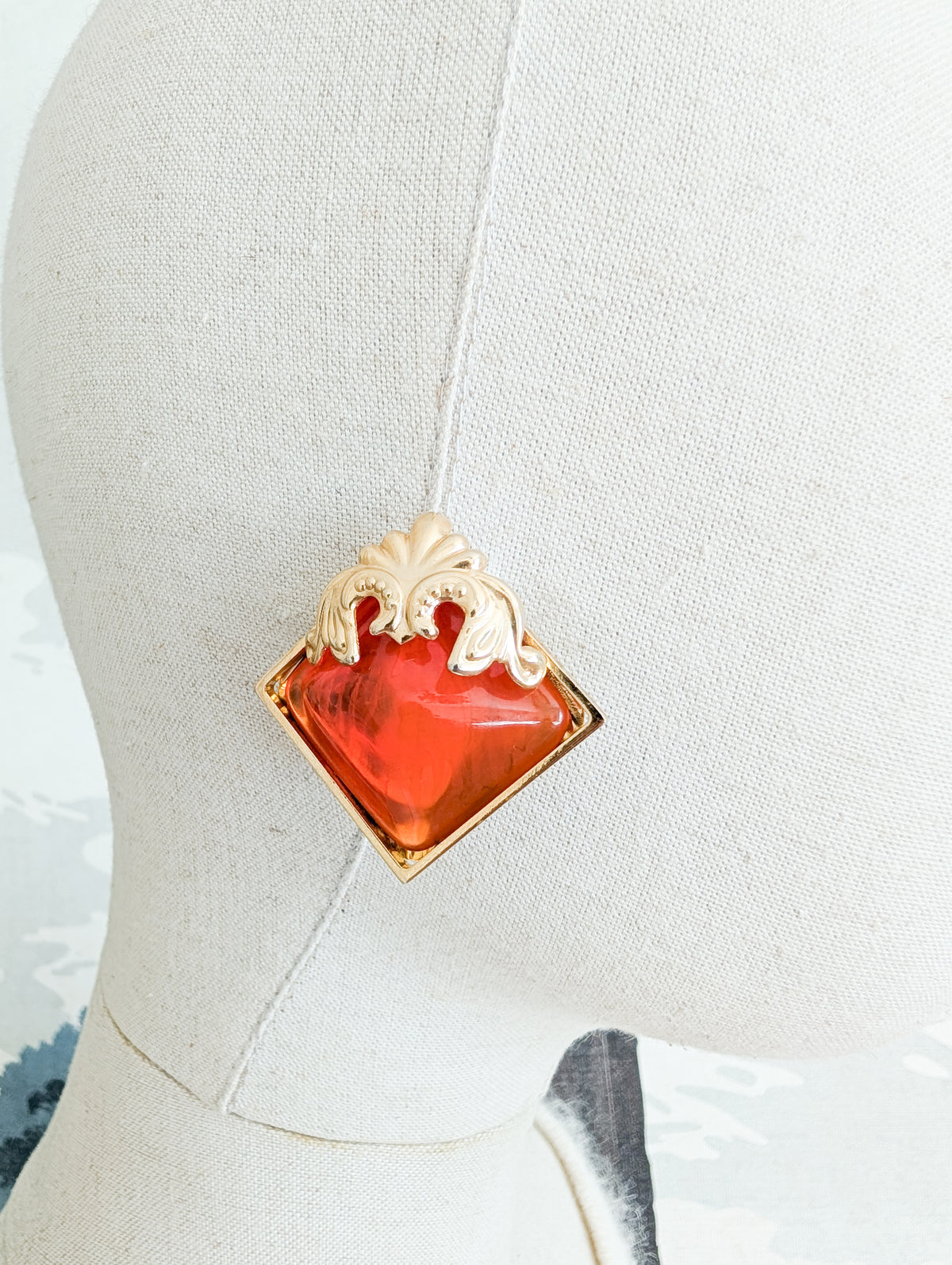 Boucles baroques orange vif