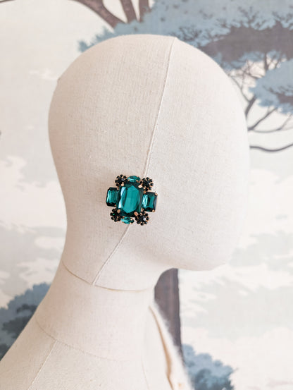 Grandes boucles joyaux verts
