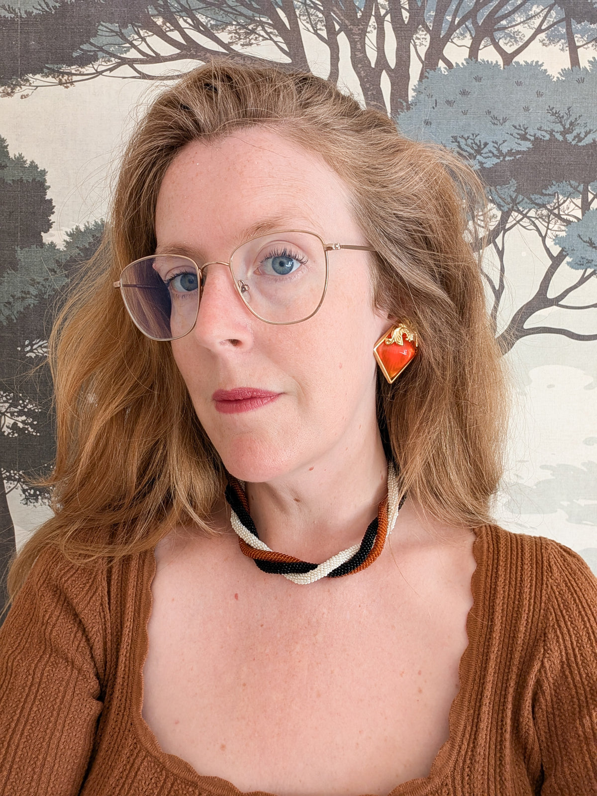 Boucles baroques orange vif