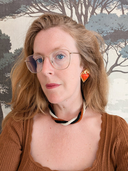 Boucles baroques orange vif