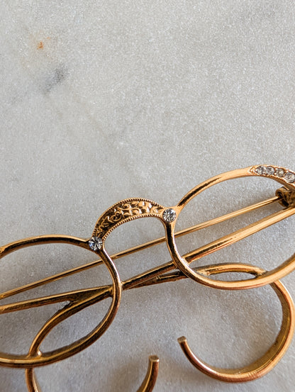 Broche américaines Lunettes