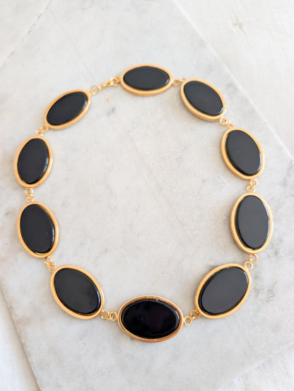 Collier cabochon noir Sharra Pagano