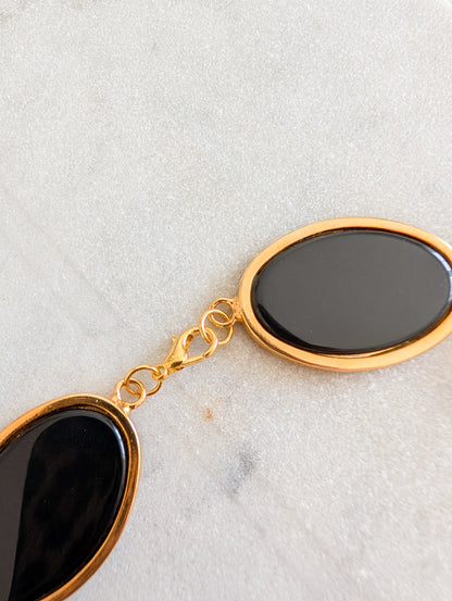 Collier cabochon noir Sharra Pagano