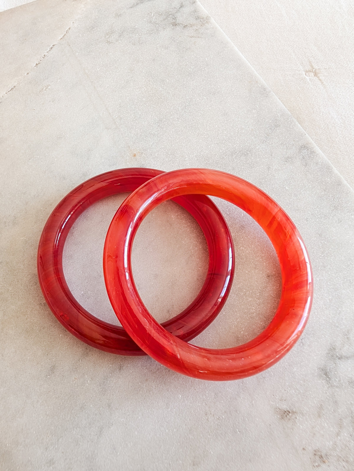 Lot de 2 bracelets italiens en verre