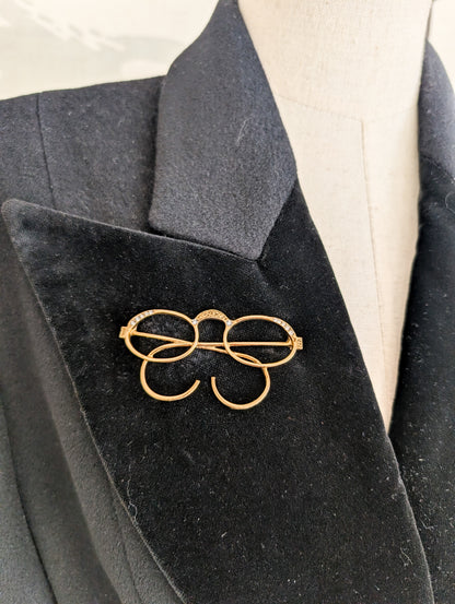 Broche américaines Lunettes