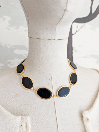 Collier cabochon noir Sharra Pagano