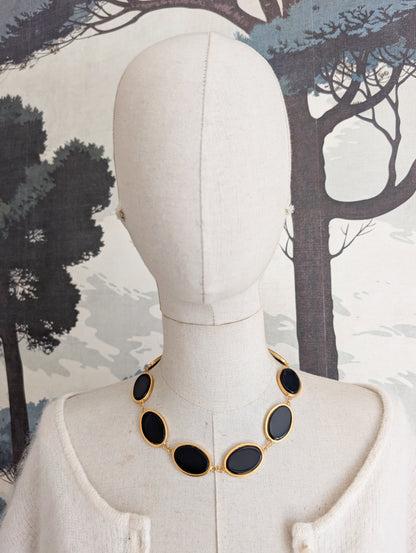 Collier cabochon noir Sharra Pagano