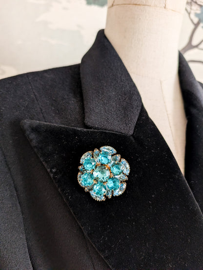 Broche cristaux 50's