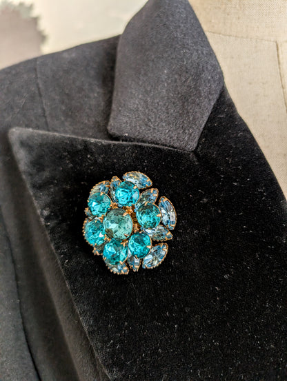 Broche cristaux 50's