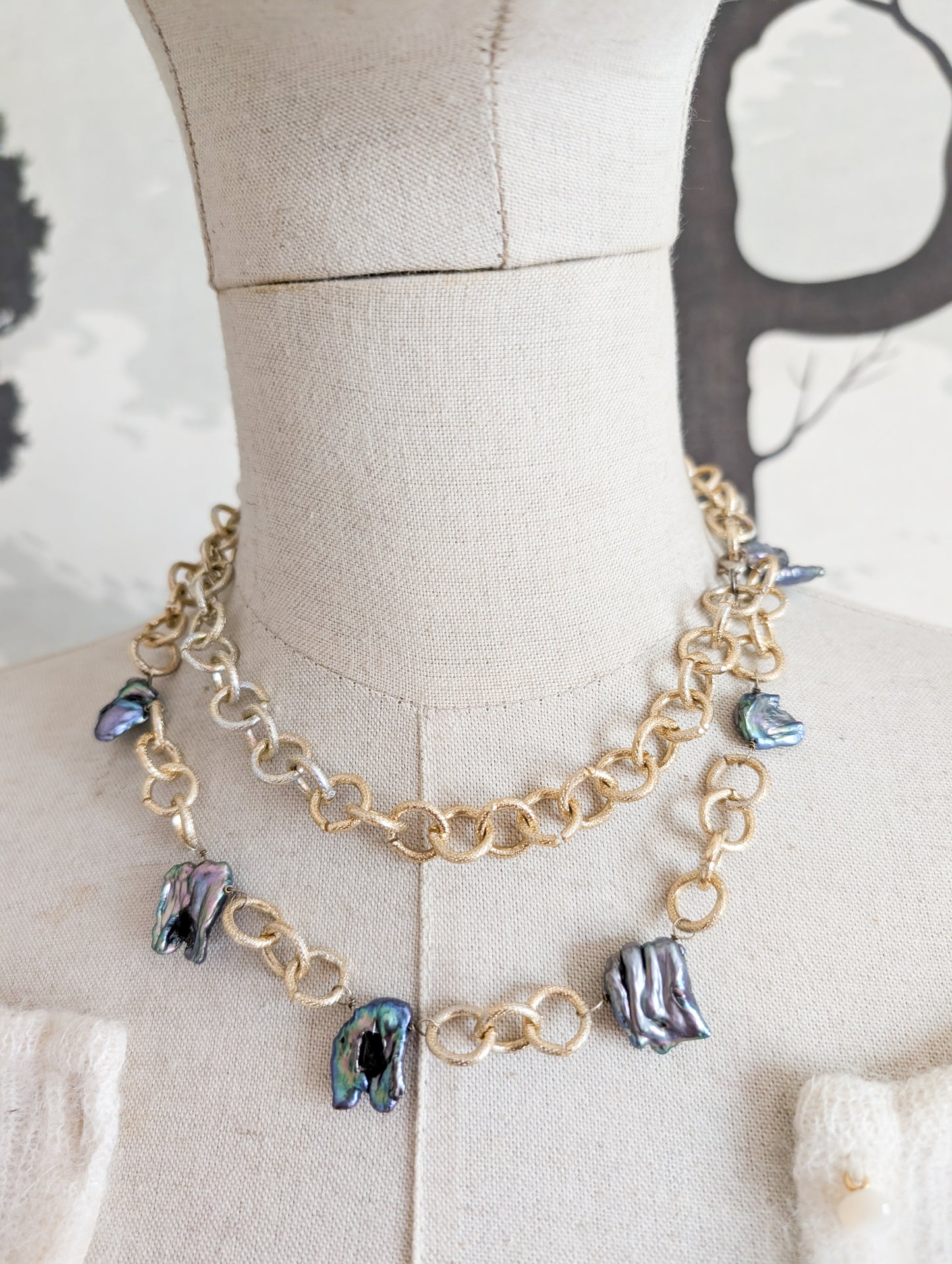 Sautoir perles veritables