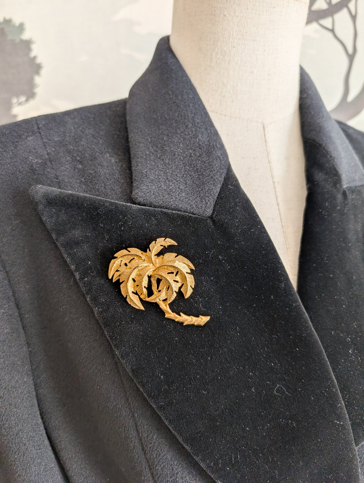 Broche palmier Américaine 1960
