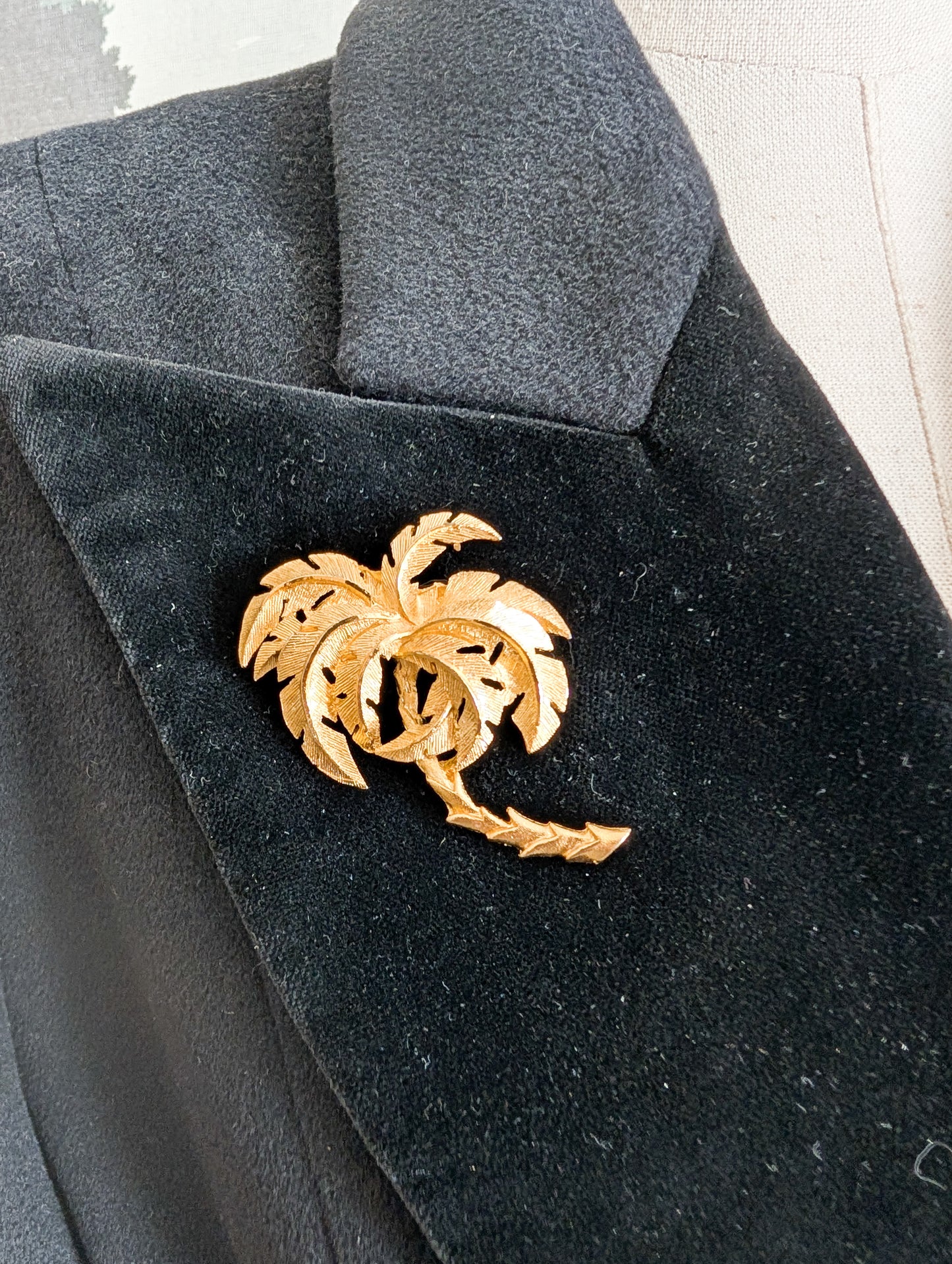Broche palmier Américaine 1960