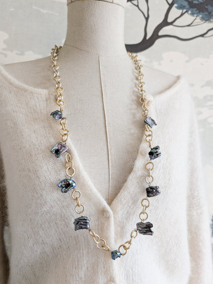 Sautoir perles veritables