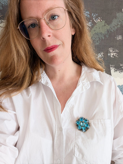 Broche cristaux 50's