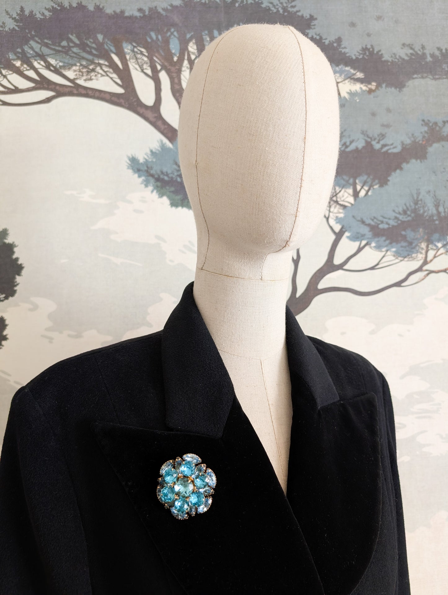 Broche cristaux 50's