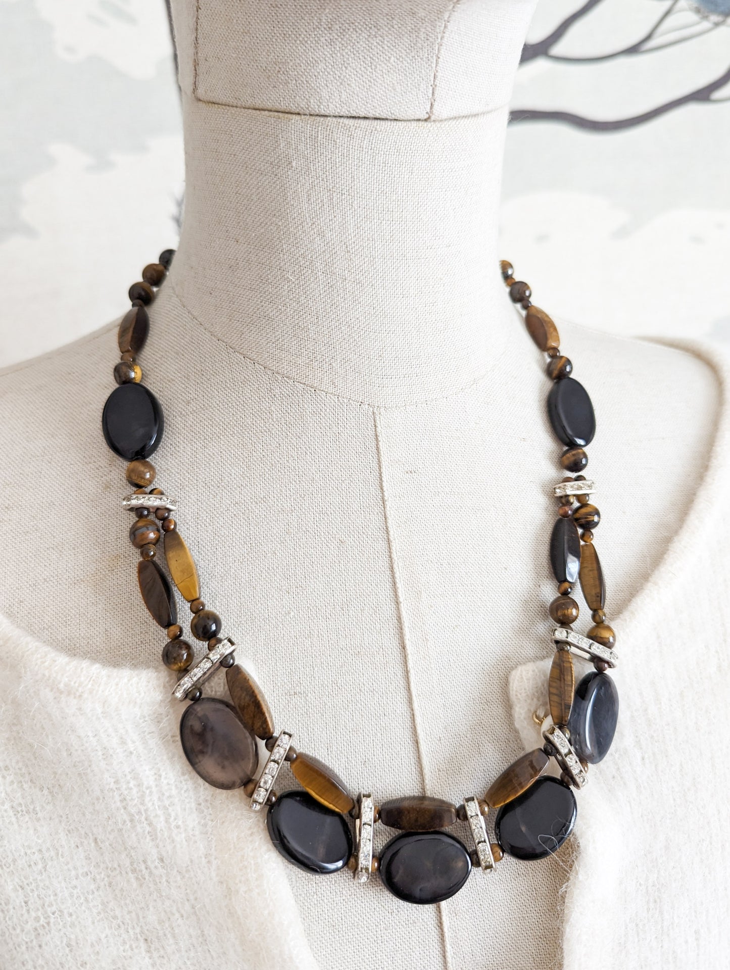 Collier œil de tigre et Agate